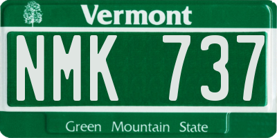 VT license plate NMK737