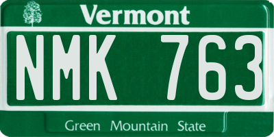 VT license plate NMK763