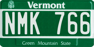 VT license plate NMK766