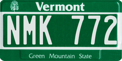VT license plate NMK772