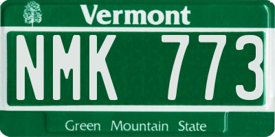 VT license plate NMK773