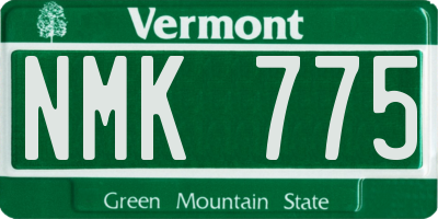 VT license plate NMK775