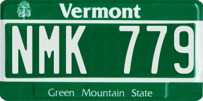 VT license plate NMK779
