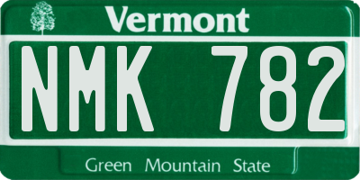 VT license plate NMK782