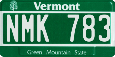VT license plate NMK783