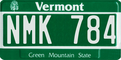 VT license plate NMK784