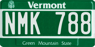 VT license plate NMK788
