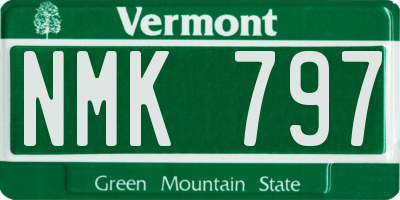 VT license plate NMK797