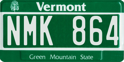 VT license plate NMK864