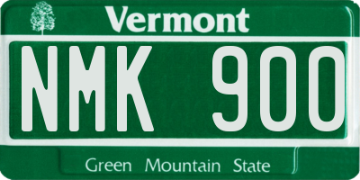 VT license plate NMK900