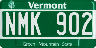 VT license plate NMK902