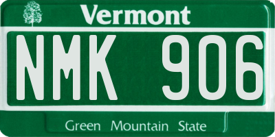 VT license plate NMK906