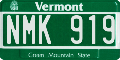 VT license plate NMK919