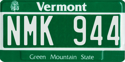 VT license plate NMK944