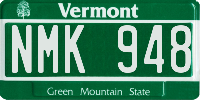 VT license plate NMK948
