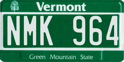 VT license plate NMK964