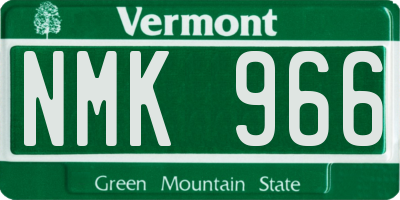 VT license plate NMK966