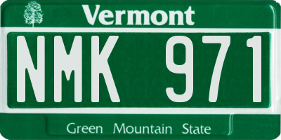 VT license plate NMK971