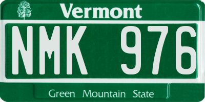 VT license plate NMK976