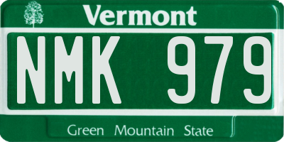VT license plate NMK979