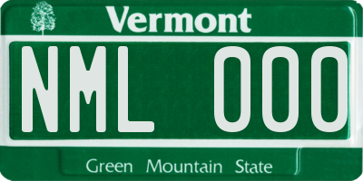 VT license plate NML000