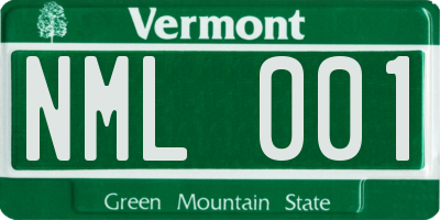 VT license plate NML001