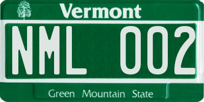 VT license plate NML002