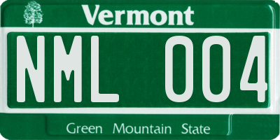 VT license plate NML004