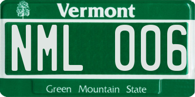 VT license plate NML006