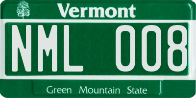 VT license plate NML008