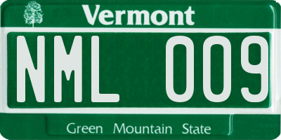VT license plate NML009