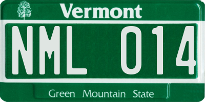 VT license plate NML014