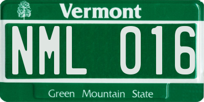 VT license plate NML016