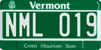VT license plate NML019