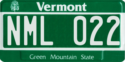 VT license plate NML022