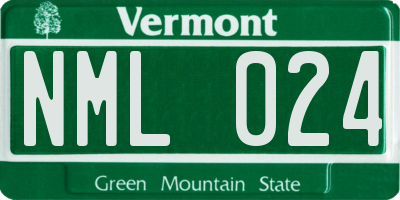 VT license plate NML024