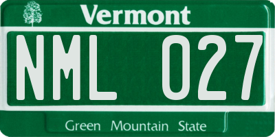 VT license plate NML027