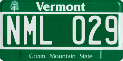 VT license plate NML029