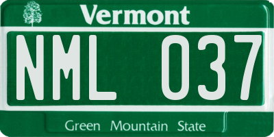 VT license plate NML037