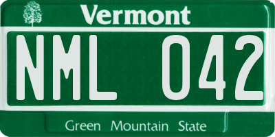 VT license plate NML042