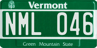 VT license plate NML046