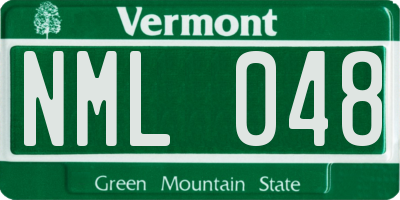 VT license plate NML048