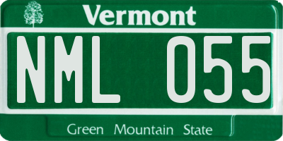 VT license plate NML055