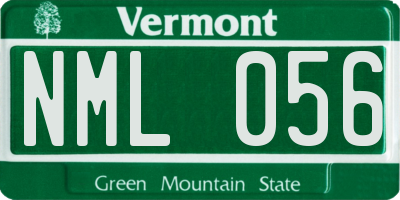 VT license plate NML056