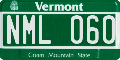 VT license plate NML060