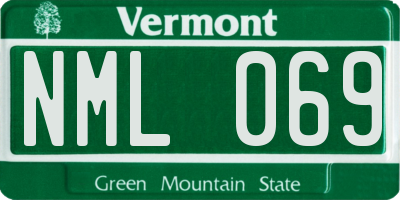 VT license plate NML069
