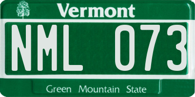 VT license plate NML073