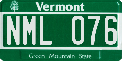 VT license plate NML076