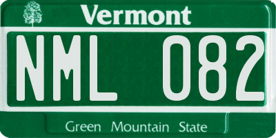 VT license plate NML082