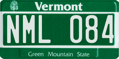 VT license plate NML084